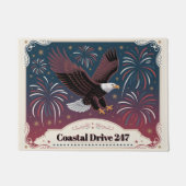 Patriotic Eagle Personalized Address Number Custom Deurmat (Voorkant)