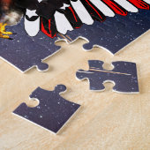 Patriotic Eagle Puzzle – American Flag Wings on St Legpuzzel (Zijkant)