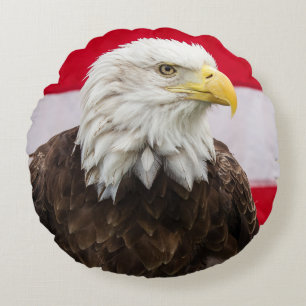 Patriotic Eagle Rond Kussen