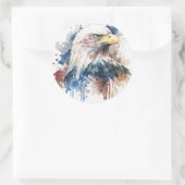 Patriotic Eagle Ronde Sticker (Tas)