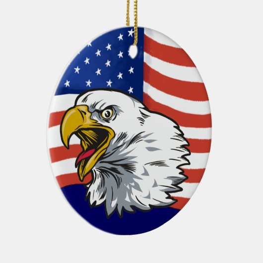 Patriotic Eagle - SRF Keramisch Ornament (Rechts)