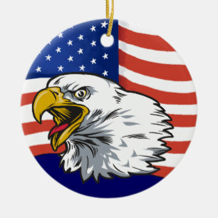 Patriotic Eagle - SRF Keramisch Ornament