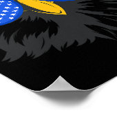 Patriotic Eagle Sungles 4 juli Amerikaanse Byld Poster (Hoek)