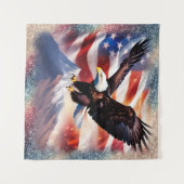 Patriotic Eagle Tapestry Wandkleed (Voorkant (horizontaal))