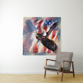 Patriotic Eagle Tapestry Wandkleed (In Situ (horizontaal))