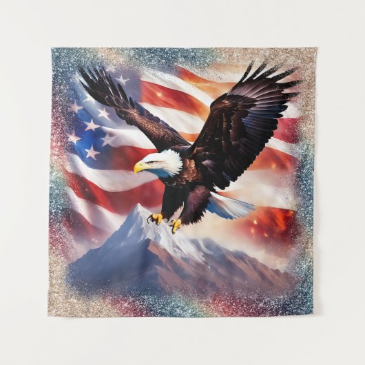 Patriotic Eagle Tapestry Wandkleed (Voorkant)