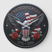 Patriotic Eagle United States Grote Klok (Voorkant)