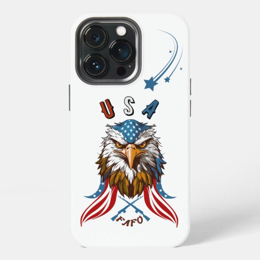 Patriotic Eagle USA FAFO iPhone Hoesje (Achterkant)