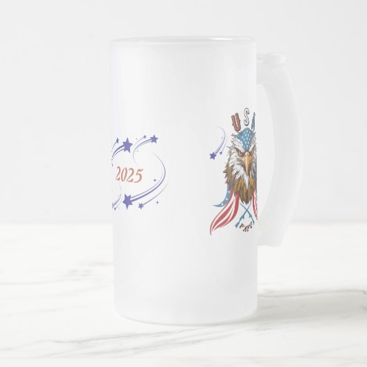 Patriotic Eagle USA FAFO Patriottische Mok (Voorkant rechts)