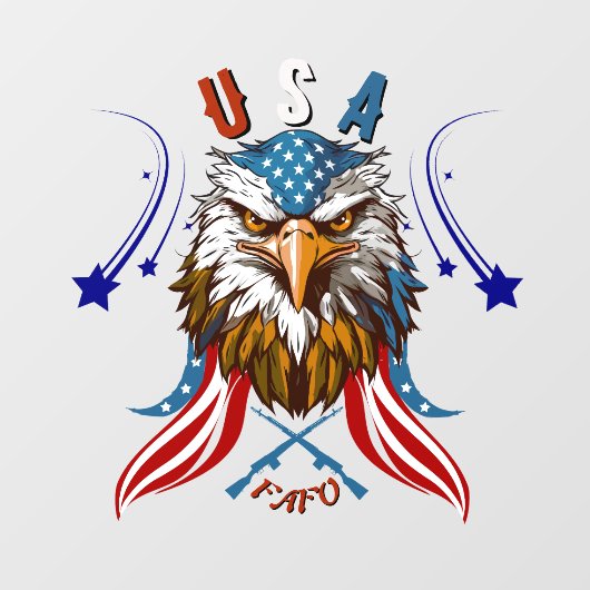 Patriotic Eagle USA FAFO Raamsticker (Vel)