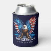Patriotic Eagle Verenigde Staten op 4 juli Blikjeskoeler (Blikje Voorkant)