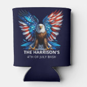 Patriotic Eagle Verenigde Staten op 4 juli Blikjeskoeler (Achterkant)