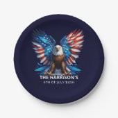 Patriotic Eagle Verenigde Staten op 4 juli Papieren Bordje (Voorkant)