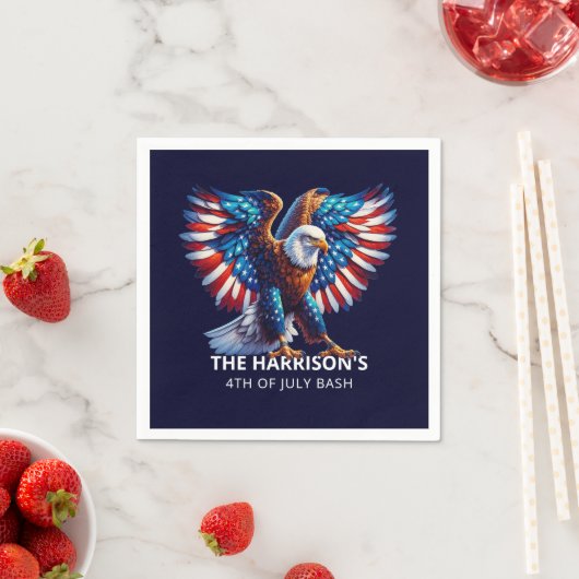 Patriotic Eagle Verenigde Staten op 4 juli Servet (Insitu)