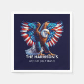 Patriotic Eagle Verenigde Staten op 4 juli Servet (Voorkant)