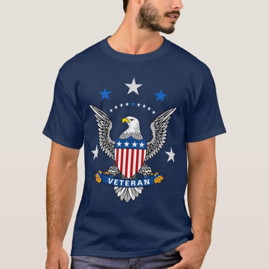 Patriotic Eagle Veteran T-shirt (Voorkant)