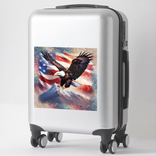 Patriotic Eagle Vinyl Sticker (Koffer)