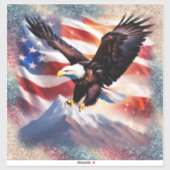 Patriotic Eagle Vinyl Sticker (Vel)
