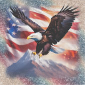 Patriotic Eagle Vinyl Sticker (Voorkant)