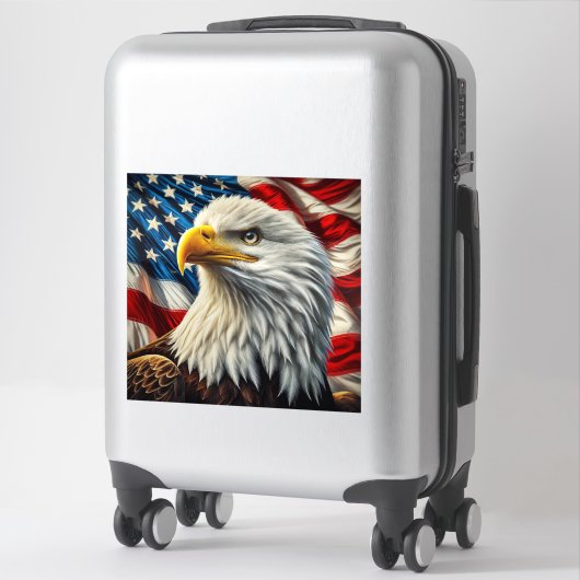 Patriotic Eagle Vinyl Sticker (Koffer)