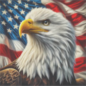 Patriotic Eagle Vinyl Sticker (Voorkant)