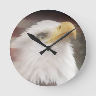 Patriotic Eagle Wall Clock – American Decor Ronde Klok