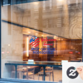 Patriotic Eagle Welkom Thuis Militair Lid Wind Raamsticker (Cafe Raam)