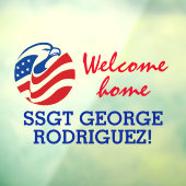 Patriotic Eagle Welkom Thuis Militair Lid Wind Raamsticker (Vel 3)