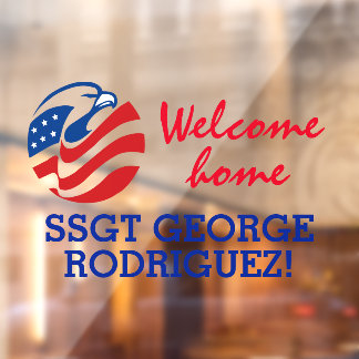 Patriotic Eagle Welkom Thuis Militair Lid Wind Raamsticker