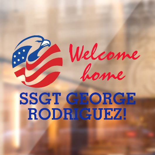 Patriotic Eagle Welkom Thuis Militair Lid Wind Raamsticker (Vel 2)