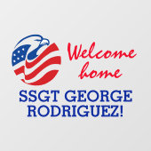 Patriotic Eagle Welkom Thuis Militair Lid Wind Raamsticker (Vel)