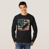 Patriotic Eagles Vlag Verenigde Staten T-shirt (Voorkant volledig)