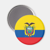 Patriotic Ecuador Flag Magneet (Voorkant / Achterkant)