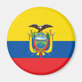 Patriotic Ecuador Flag Magneet (Voorkant)