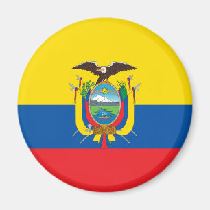 Patriotic Ecuador Flag Magneet
