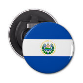 Patriotic El Salvador Flag Button Flesopener (Voorkant)