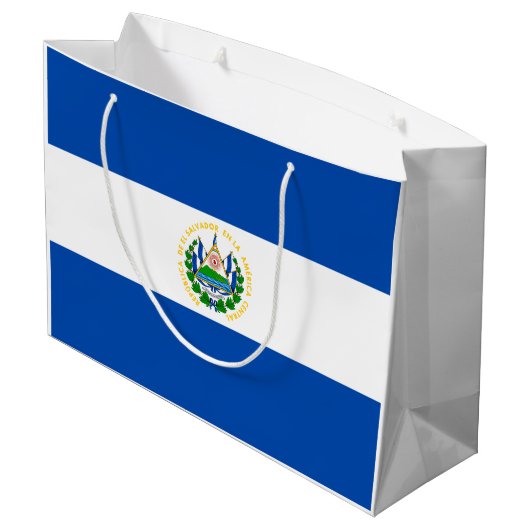 Patriotic El Salvador Flag Groot Cadeauzakje (Achterkant Gekanteld)