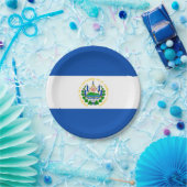 Patriotic El Salvador Flag Papieren Bordje (Feest)