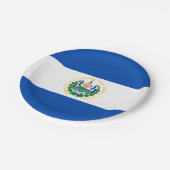 Patriotic El Salvador Flag Papieren Bordje (Gekanteld)