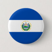 Patriotic El Salvador Flag Ronde Button 5,7 Cm (Voorkant)