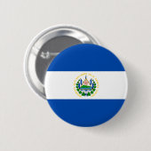 Patriotic El Salvador Flag Ronde Button 5,7 Cm (Voorkant /achterkant)
