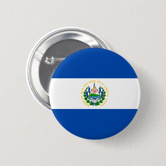 Patriotic El Salvador Flag Ronde Button 5,7 Cm (Voorkant /achterkant)