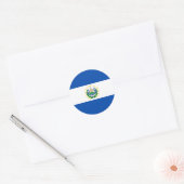 Patriotic El Salvador Flag Ronde Sticker (Envelop)