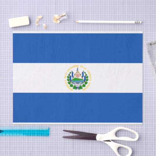 Patriotic El Salvador Flag Tissuepapier (Craft)