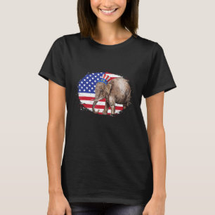 Patriotic Elephant 4th Of July Uncle Sam Hat Usa G T-shirt