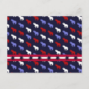 Patriotic Elephants Briefkaart