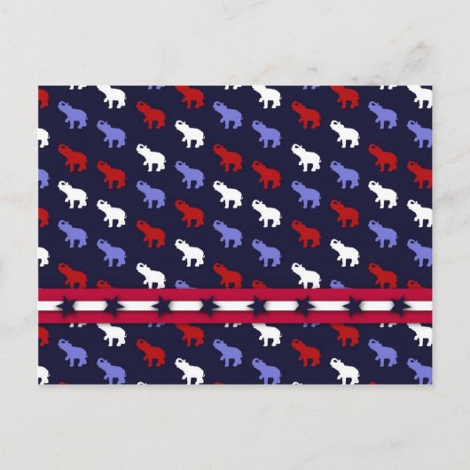 Patriotic Elephants Briefkaart (Voorkant)