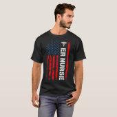 Patriotic Er Nurse Shirt Retro Amerikaanse vlag 4e (Voorkant volledig)