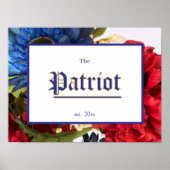 Patriotic Establishment Welcome Sign Poster (Voorkant)