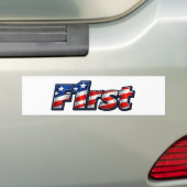 Patriotic F1rst Flag Design Bumpersticker (Op auto)